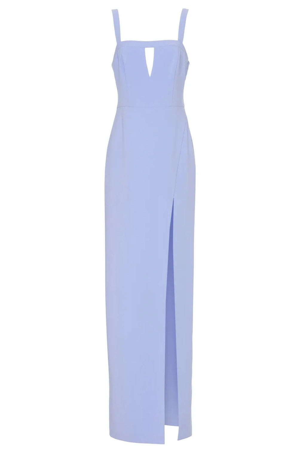 Chic Sheath Square Neck Sleeveless Open Back High Slit Floor Length Plus Size Prom Dress