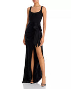Chic Sheath Square Neck Sleeveless Open Back Floor Length Prom Dress