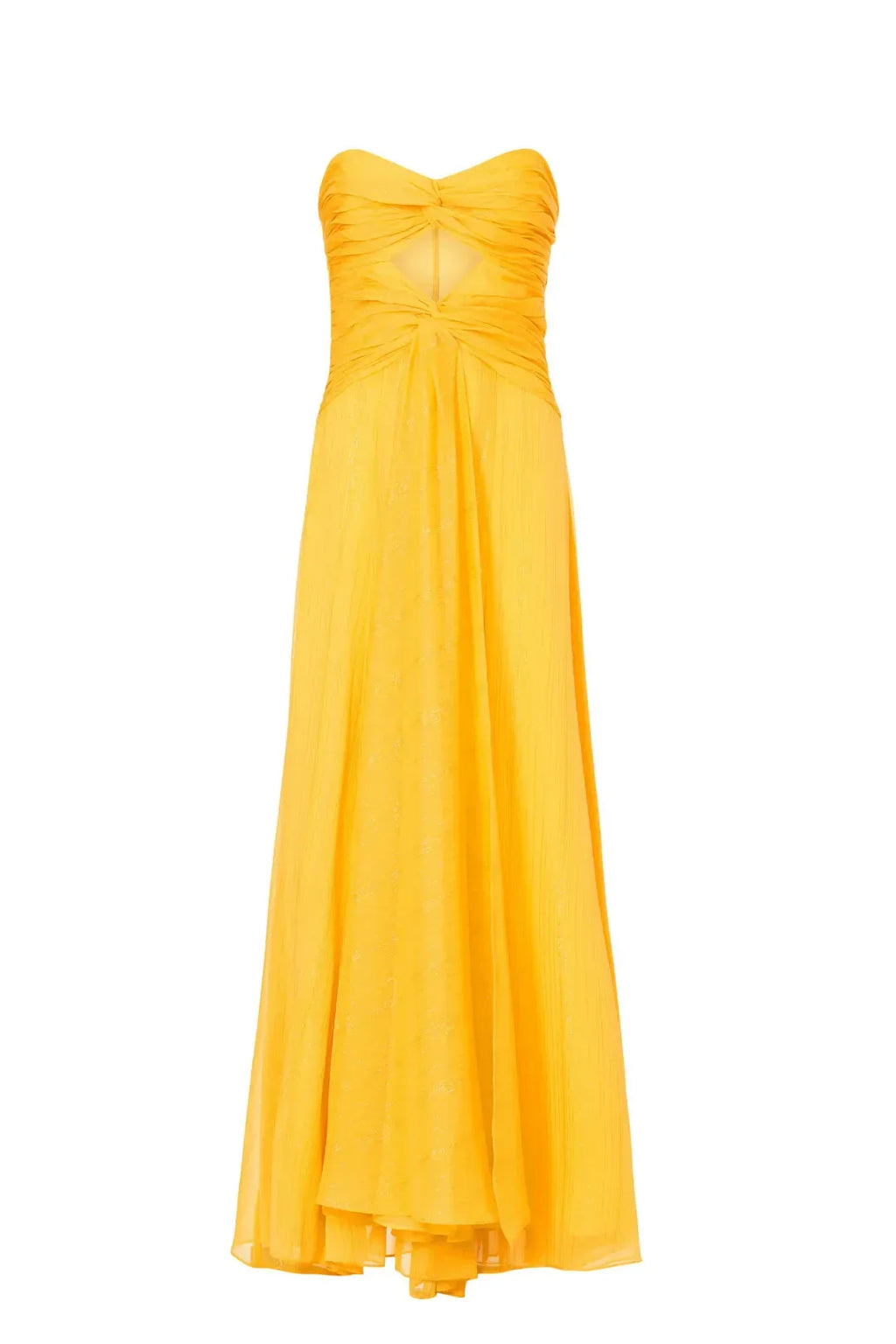 Chic Sheath Strapless Ruched Cutout Floor Length Plus Size Prom Dress