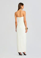 Chic Sheath Strapless Sleeveless Back Zip Floor Length Plus Size Prom Dress