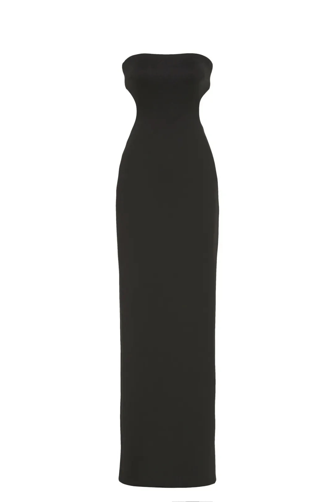 Chic Sheath Strapless Sleeveless Cutout Waist High Slit Floor Length Plus Size Prom Dress