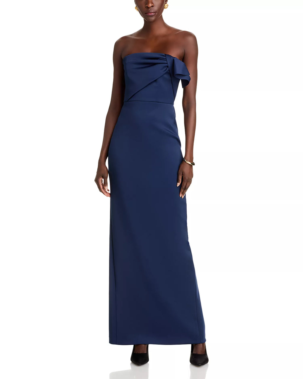 Chic Sheath Strapless Sleeveless Zipper Back Floor Length Prom Dress
