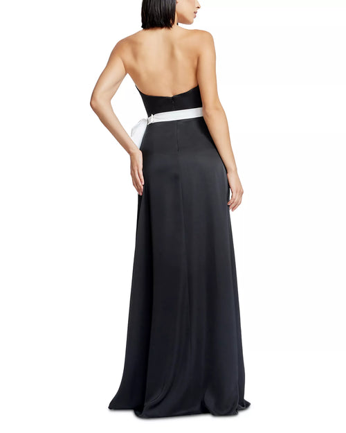 Chic Sheath Sweetheart Neck Sleeveless Two Tone Bow Accent Floor Length Hot Sale Prom Dress