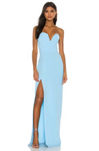 Chic Sheath Sweetheart Neck Sleeveless Zip Back Slit Front Floor Length Evening Dress