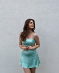 Spaghetti Strap Mini Dress with Cutout & Tie Back