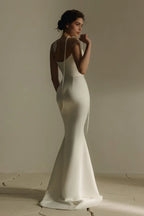 Chic Sweetheart Neck Sleeveless Lace Up Side Train Length Wedding Dress