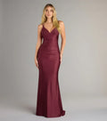 Chic Trumpet Plunge Neck Spaghetti Strap Lace Up Back Floor Length Prom Dress
