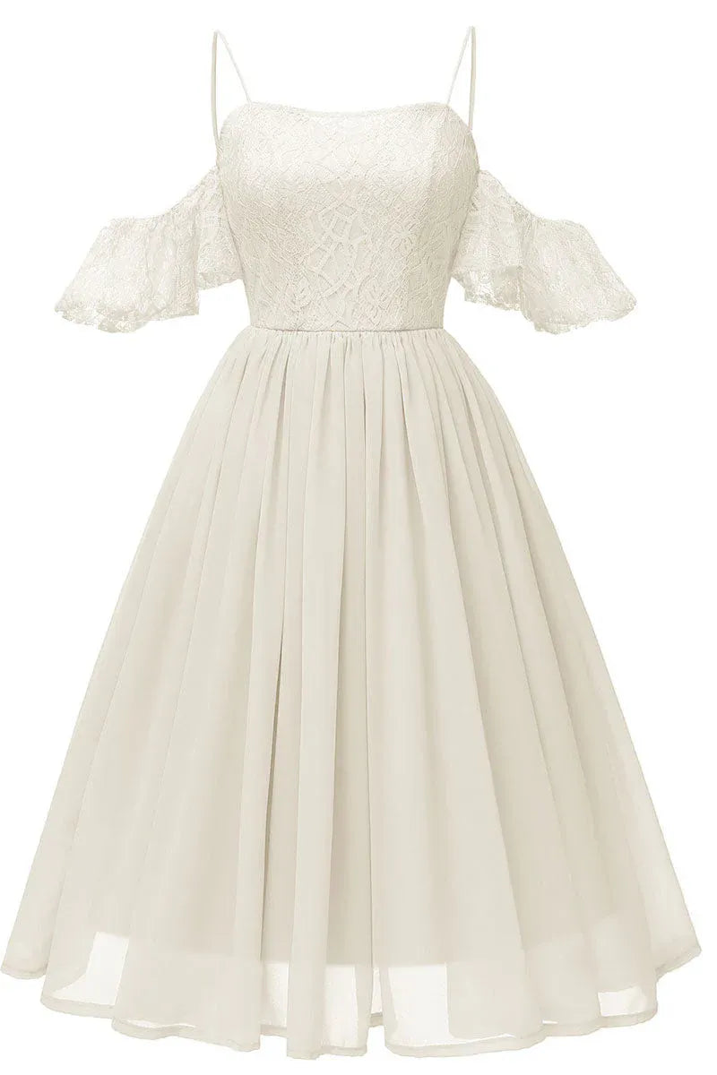 Chic Sage Green Homecoming Dress With Cold Shoulder Lace Bodice And Flowy Chiffon A Line For Teen Girls And Young Women