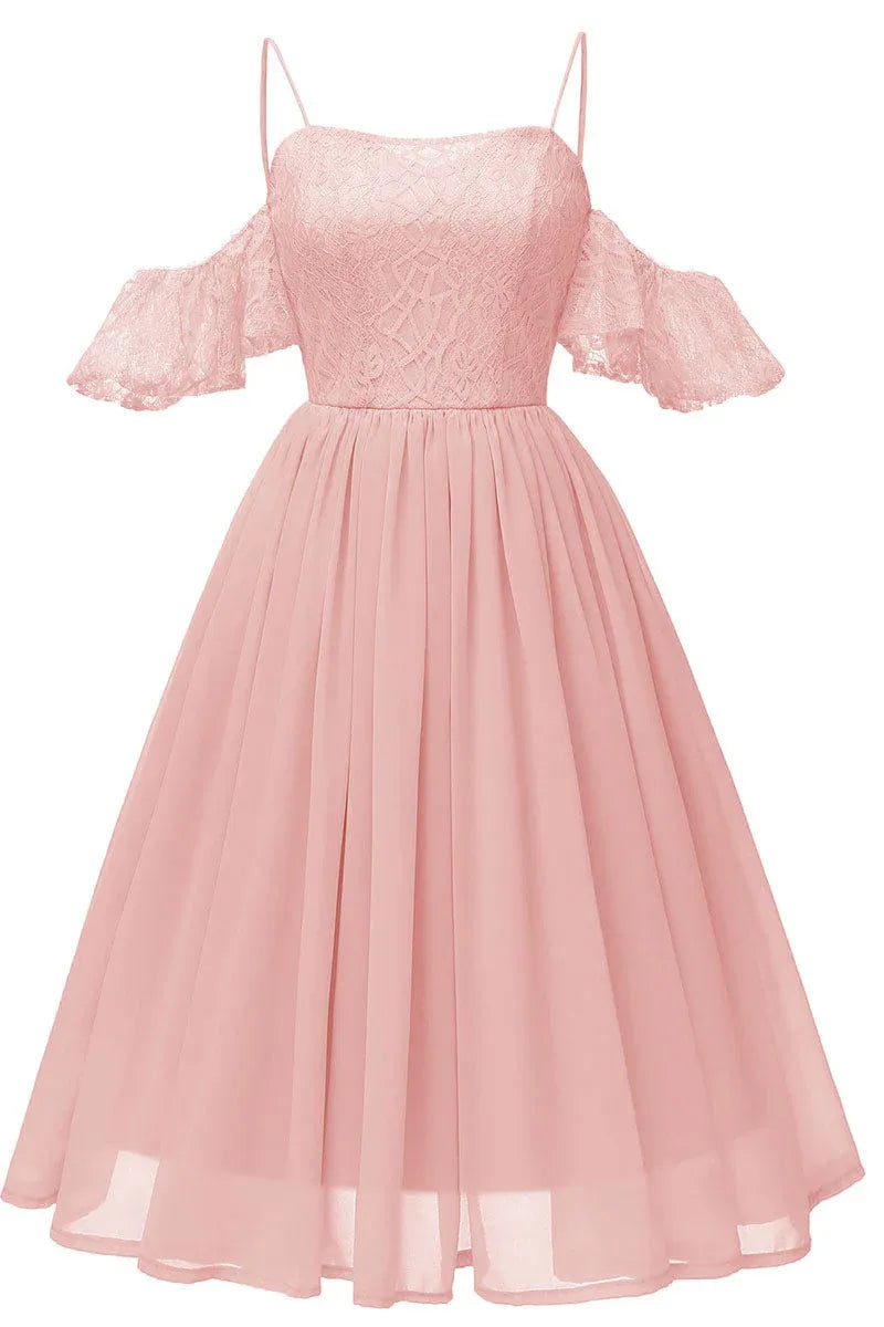 Chic Sage Green Homecoming Dress With Cold Shoulder Lace Bodice And Flowy Chiffon A Line For Teen Girls And Young Women