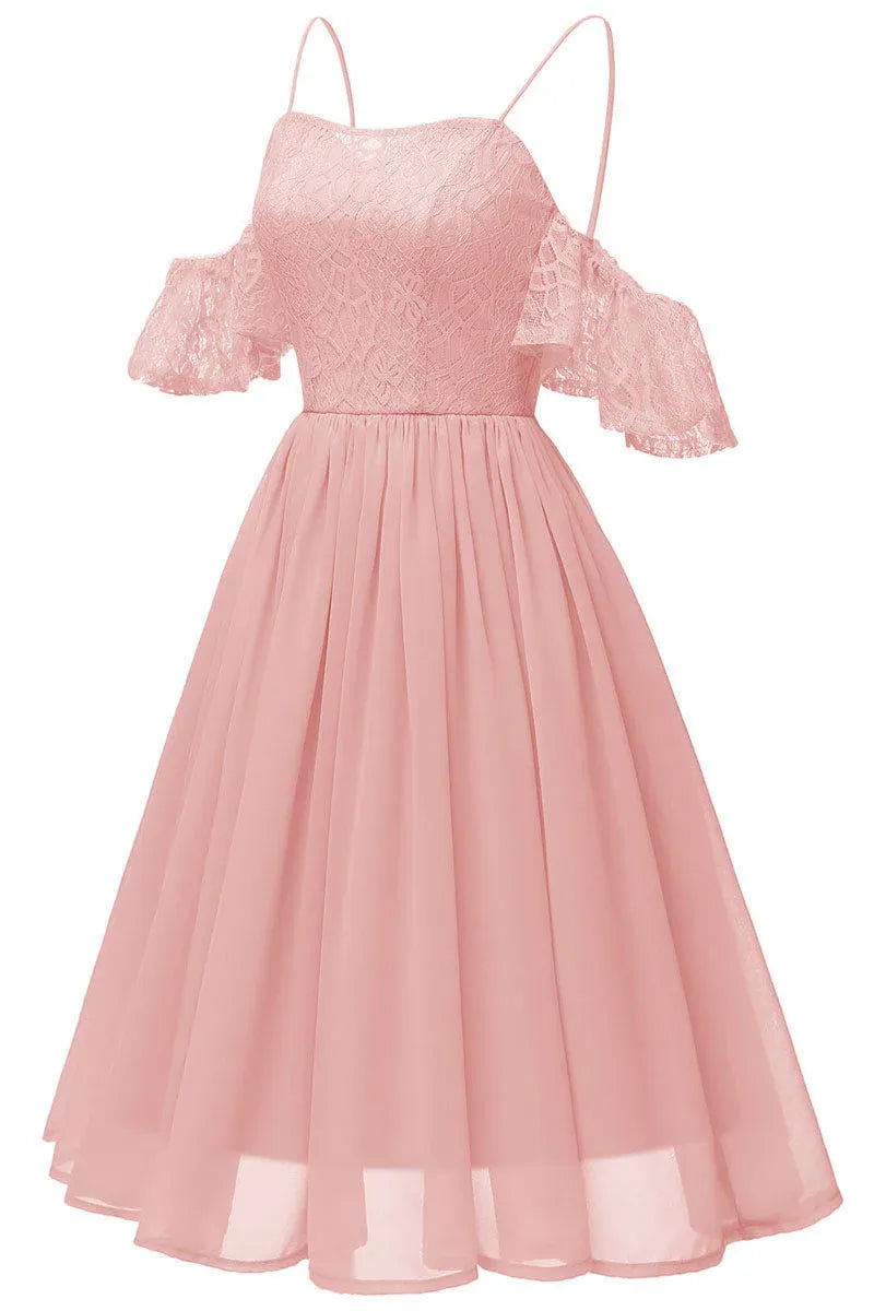 Chic Sage Green Homecoming Dress With Cold Shoulder Lace Bodice And Flowy Chiffon A Line For Teen Girls And Young Women