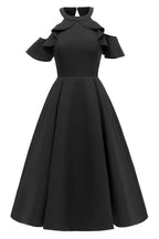 Chic Homecoming Dress With Halter Neck And Ruffle A Line Silhouette Zipper Back For Teens