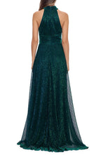 A-Line Halter Neck Sleeveless Zipper Up Sweep/Brush Train Prom Dress