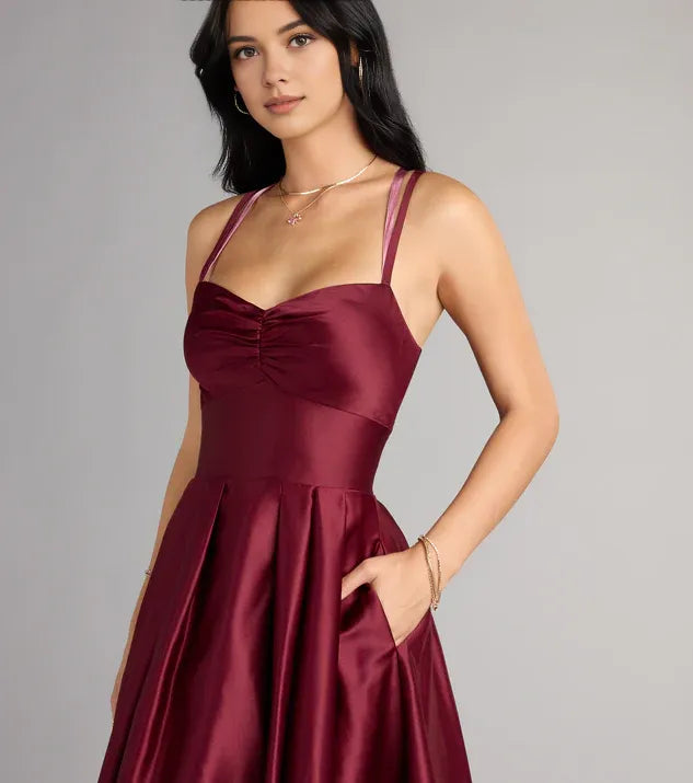 A-Line/Princess Sweetheart Sleeveless Lace-Up Short-Mini Homecoming Dresses