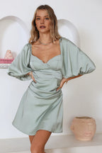 A-Line Sweetheart Long Sleeve Zipper Up Short-Mini Prom Dress