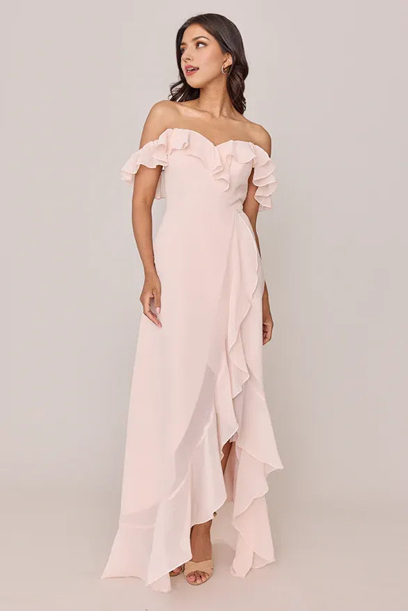 A-line Sweetheart Neck Sleeveless Back Zipper Ankle-Length Bridesmaid Dress