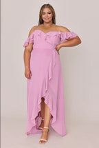 A-line Sweetheart Neck Sleeveless Back Zipper Ankle-Length Plus Size Bridesmaid Dress