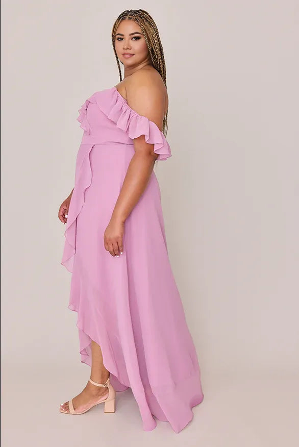 A-line Sweetheart Neck Sleeveless Back Zipper Ankle-Length Plus Size Bridesmaid Dress