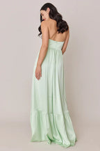 A-line Sweetheart Neck Sleeveless Zipper Up Sweep/Brush Train Prom Dress