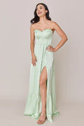 A-line Sweetheart Neck Sleeveless Zipper Up Sweep/Brush Train Prom Dress
