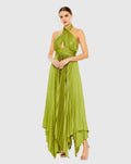 A Line Halter Neck Sleeveless Backless Asymmetrical-Length Prom Dress