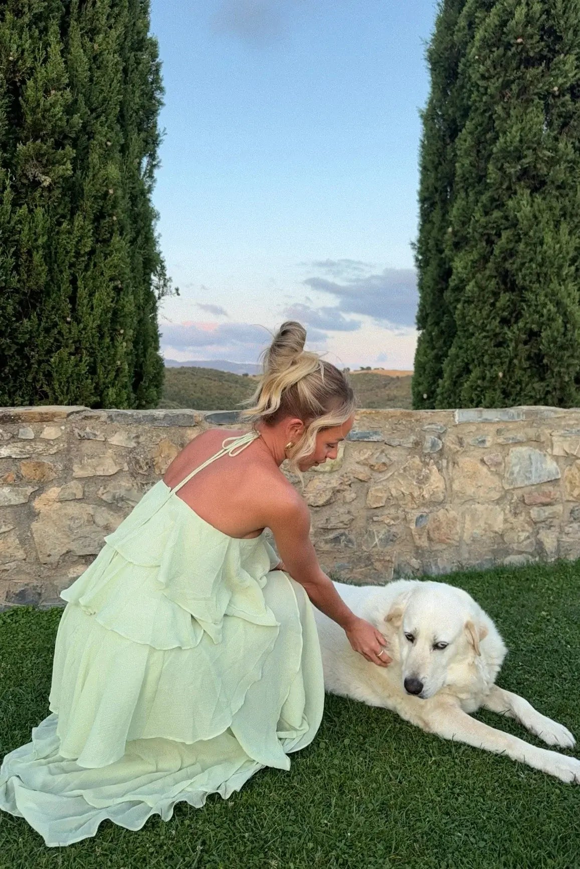 A Line Halter Neck Sleeveless Up Floor-Length Prom Dress