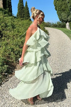 A Line Halter Neck Sleeveless Up Floor-Length Prom Dress