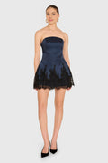 A Line Strapless Sleeveless Zipper Back Mini Homecoming Dress