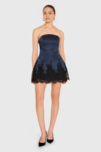 A Line Strapless Sleeveless Zipper Back Mini Homecoming Dress