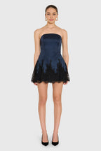 A Line Strapless Sleeveless Zipper Back Mini Homecoming Dress