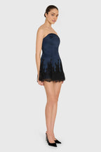 A Line Strapless Sleeveless Zipper Back Mini Homecoming Dress