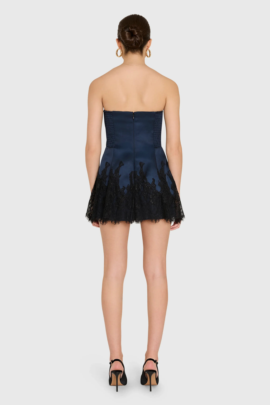 A Line Strapless Sleeveless Zipper Back Mini Homecoming Dress
