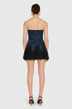 A Line Strapless Sleeveless Zipper Back Mini Homecoming Dress
