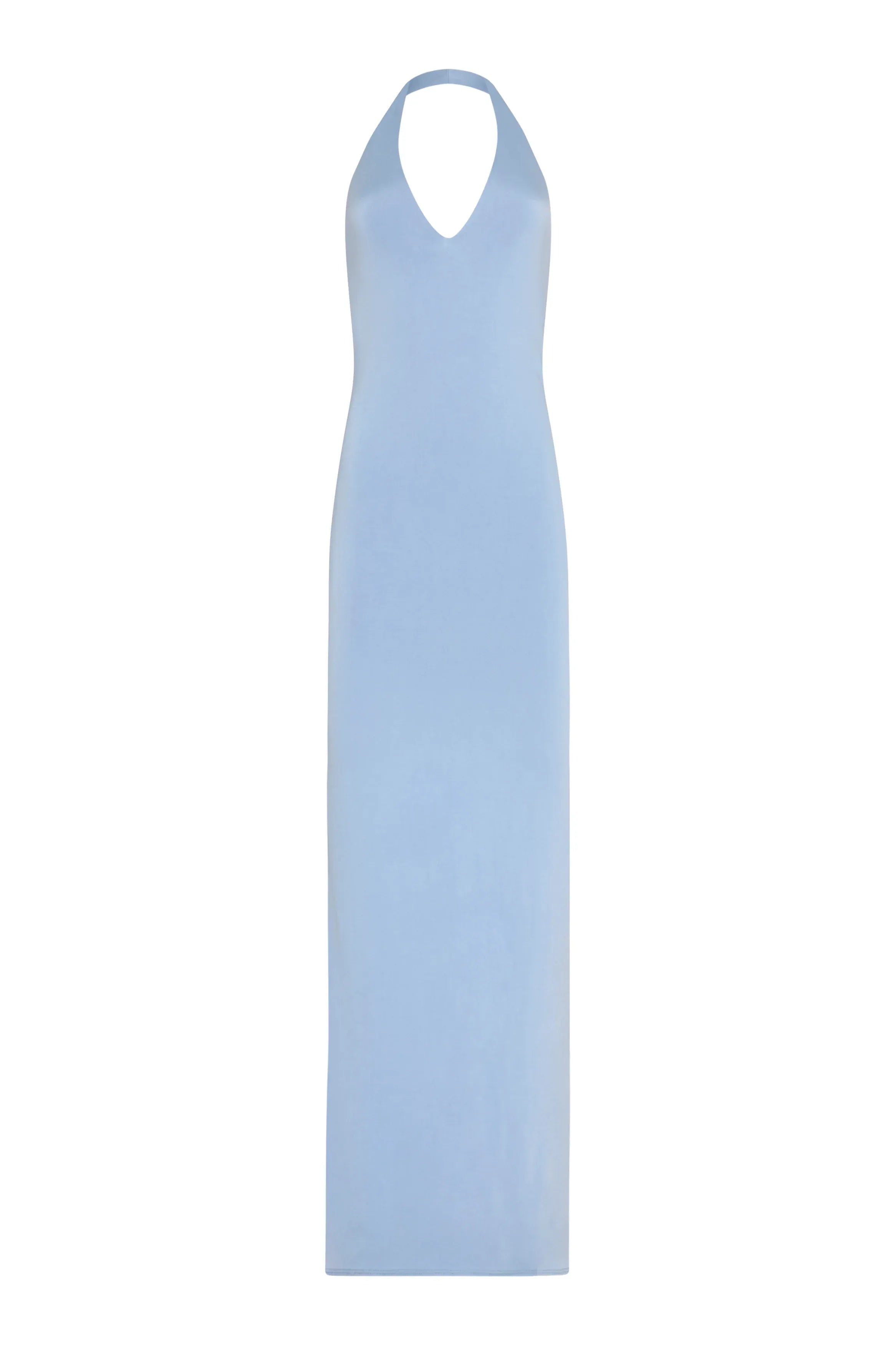 Mermaid Halter Sleeveless Backless Floor Length Evening Dress