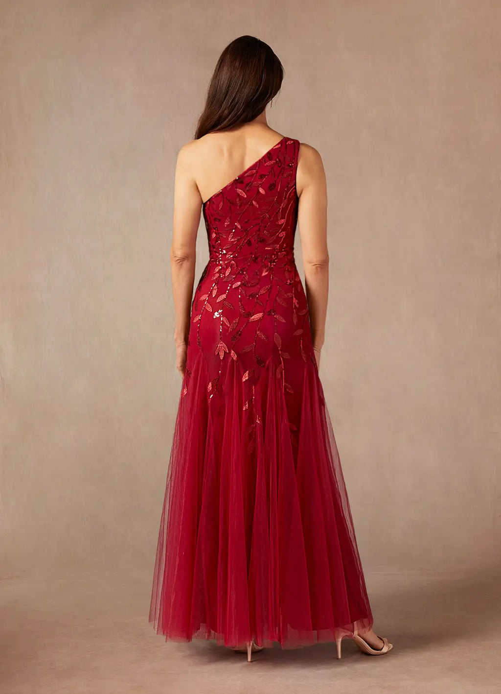 Mermaid One-Shoulder Sleeveless Side Zip Floor-Length Mother of the Bride Dress