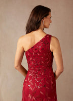 Mermaid One-Shoulder Sleeveless Side Zip Floor-Length Mother of the Bride Dress