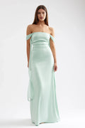 Mermaid/Trumpet Off the Shoulder Sleeveless Backless Floor-Length Prom Dress