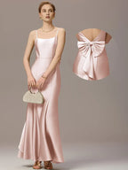 Mermaid/Trumpet Spaghetti Straps Sleeveless Backless Floor-Length Prom Dress