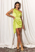 Sheath/Column Asymmetrical Neck Sleeveless Scoop Back Short-Mini Homecoming Dresses