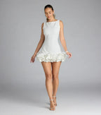 Sheath/Column Scoop Neck Sleeveless Low Back Short-Mini Homecoming Dress