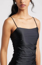 Sheath/Column Spaghetti Straps Sleeveless Backless Short-Mini Homecoming Dress