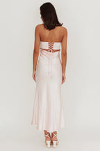 Sheath/Column Strapless Neck Sleeveless Up Ankle-Length Prom Dress