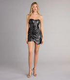 Sheath/Column Strapless Sleeveless Zipper Up Back Short-Mini Homecoming Dresses