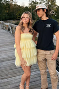 Tiered Strapless Sleeveless Mini Homecoming Dress