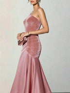 Mermaid One-Shoulder Ruched Dusty Rose Floor-Length Prom Dress