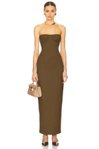 Classic Sheath Strapless Sleeveless Zipper Back Floor Length Evening Dress