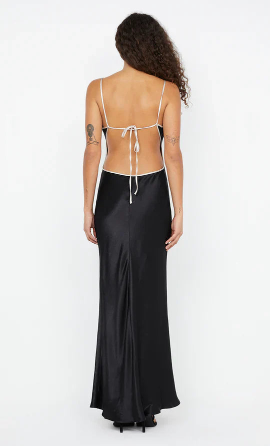 Luminous Sheath V Neck Spaghetti Strap Tie Open Back Floor Length Hot sale Prom Dress