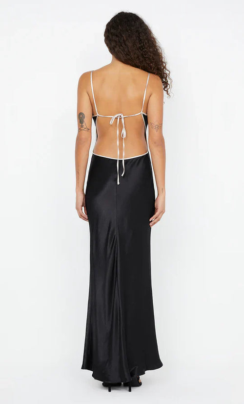 Luminous Sheath V Neck Spaghetti Strap Tie Open Back Floor Length Hot sale Prom Dress