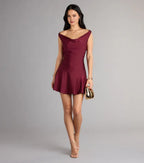 A-Line/Princess Cowl Neck Sleeveless Backless Short-Mini Homecoming Dresses