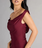 A-Line/Princess Cowl Neck Sleeveless Backless Short-Mini Homecoming Dresses