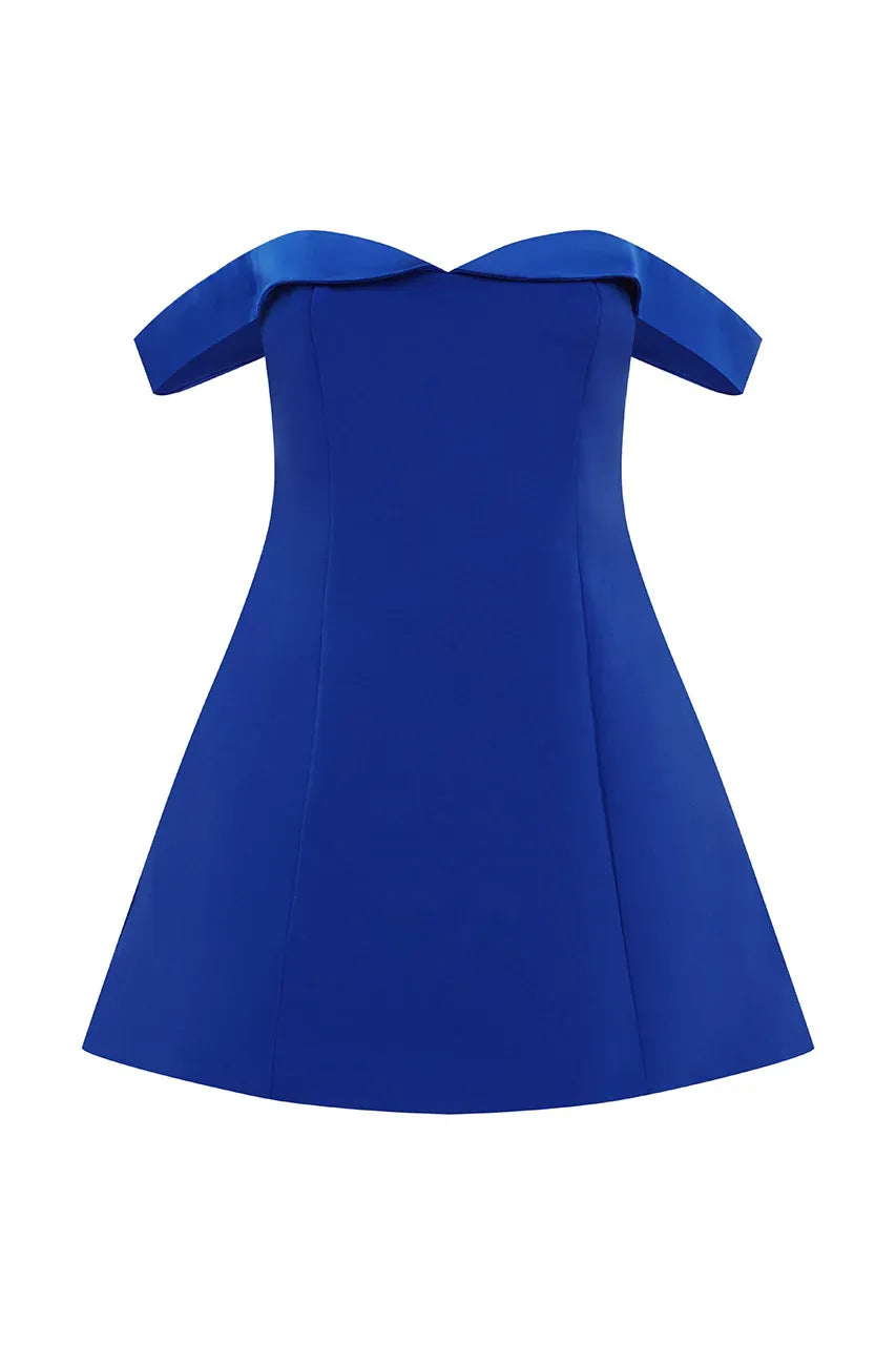 A-Line/Princess Off the shoulder Neck Sleeveless Open Back Short-Mini Homecoming Dress